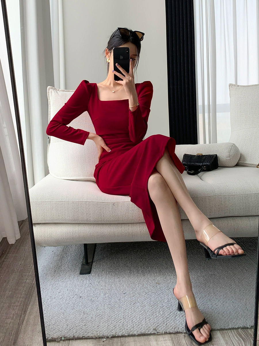Early Autumn Ft Guoge Slim Looking Elegant Engagement Dress