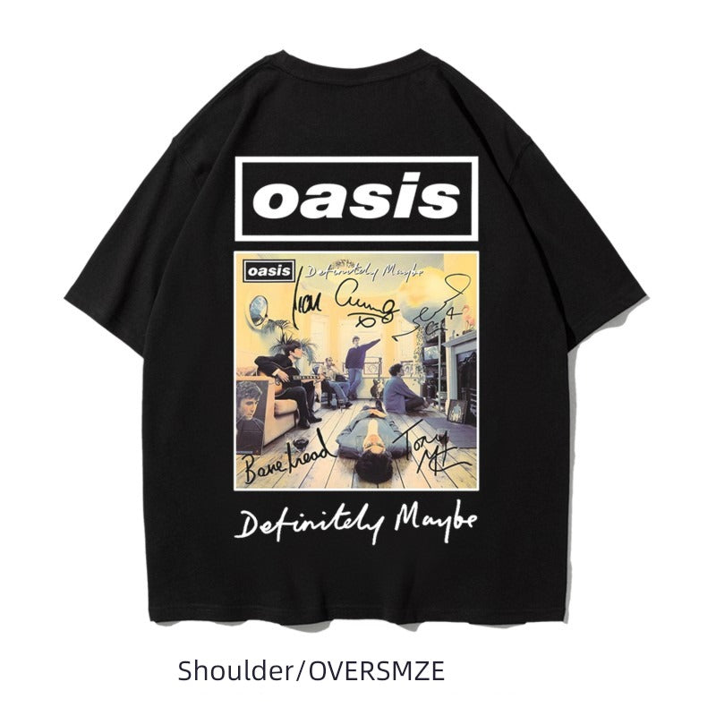 Heavy British Oasis Rock Half Sleeve T-shirt