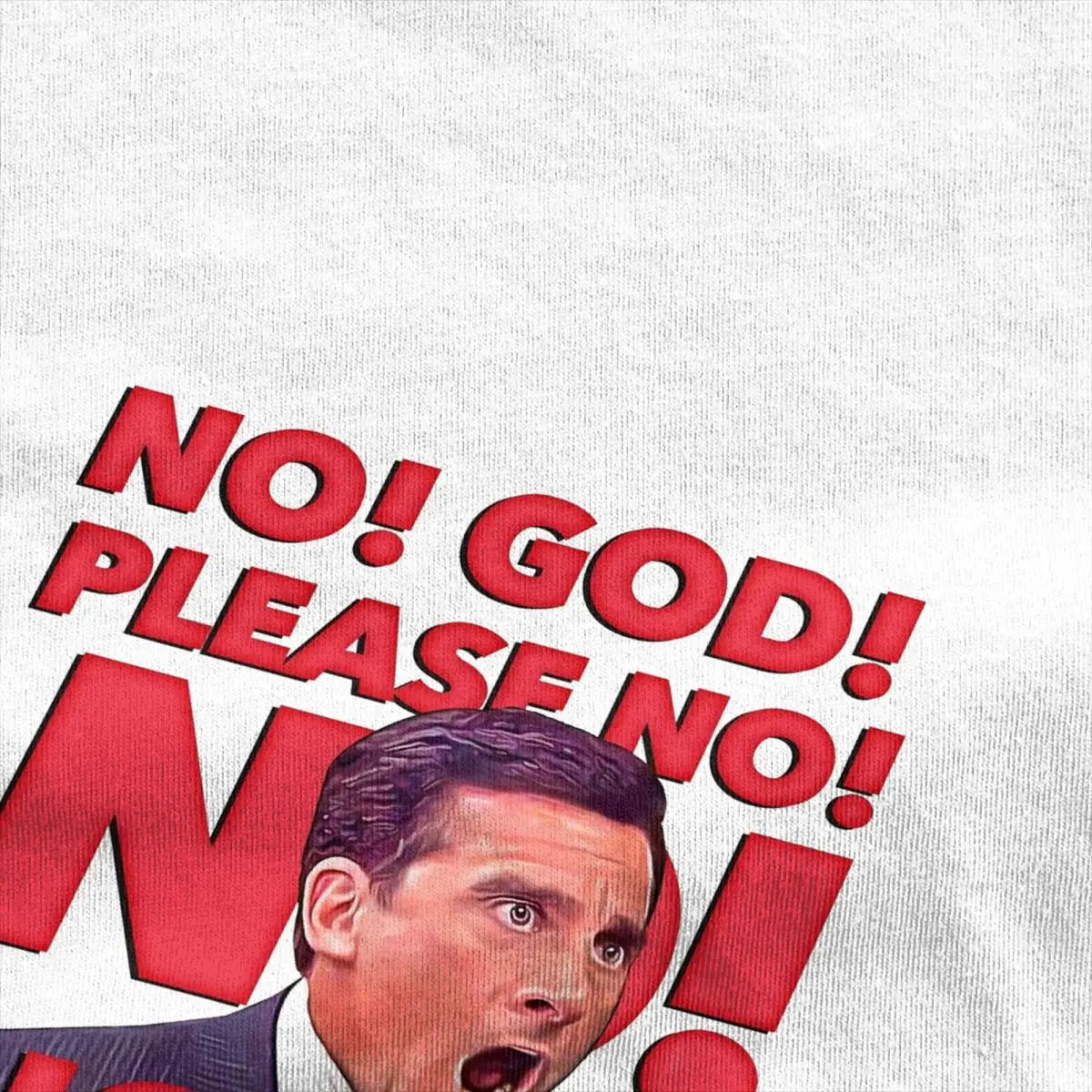 Michael Scott No God Please No Men T Shirts The Office Vintage Tees Short Sleeve Round Neck T-Shirt Cotton Gift Idea Clothing