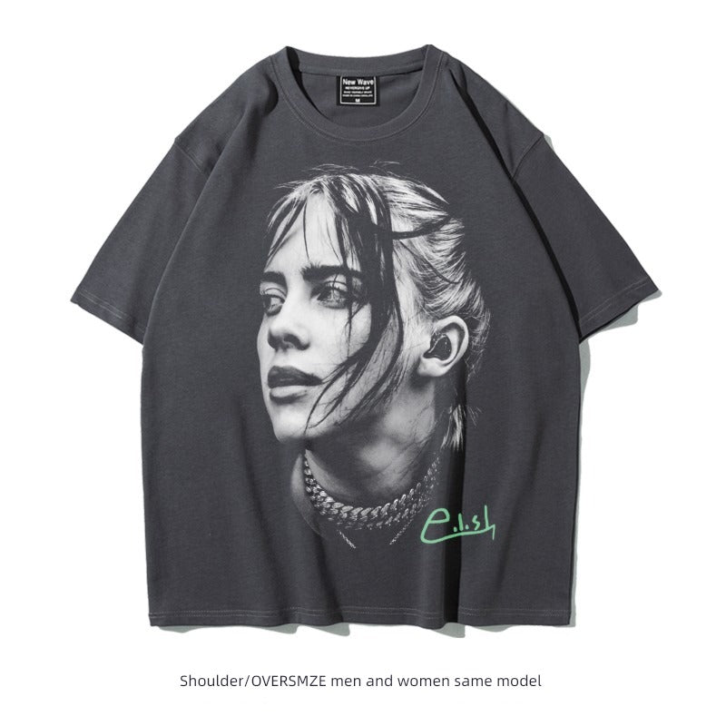 Fashion Brand Pear off-Shoulder Oversize Half Sleeve T-shirt