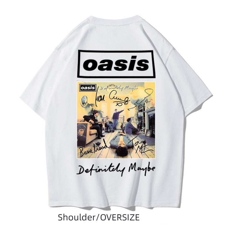 Heavy British Oasis Rock Half Sleeve T-shirt