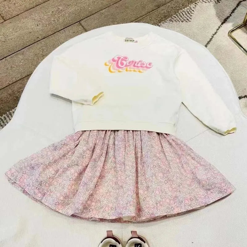 Pre-sale (Ship in March) 2024 BP Spring Sweatshirt Girl Cherry Embroidery Hoodies Kids Boutique Clothes Baby Boys Sweatshirt