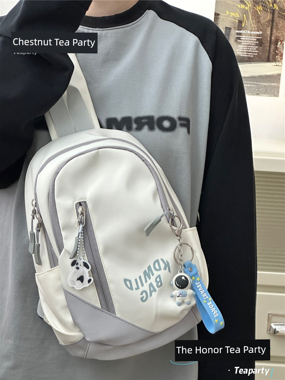 Men's and Women's Neutral Japanese Style Harajuku Students Cycling Chest Bag