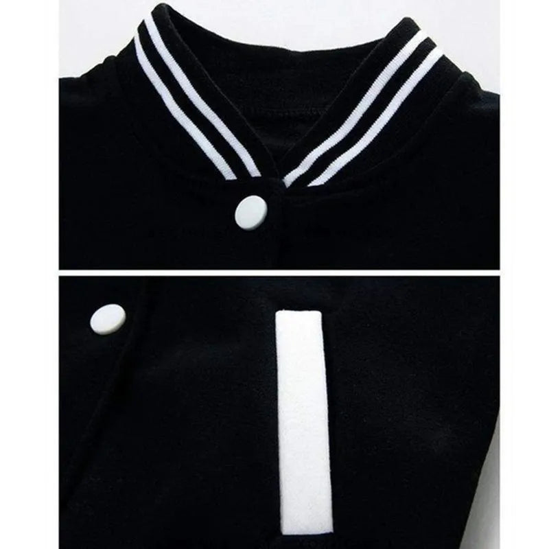 Spring Autumn Men's Pilot Bomber Couple Baseball Jacket University Varsity Solid Color Casual Korean Clothes