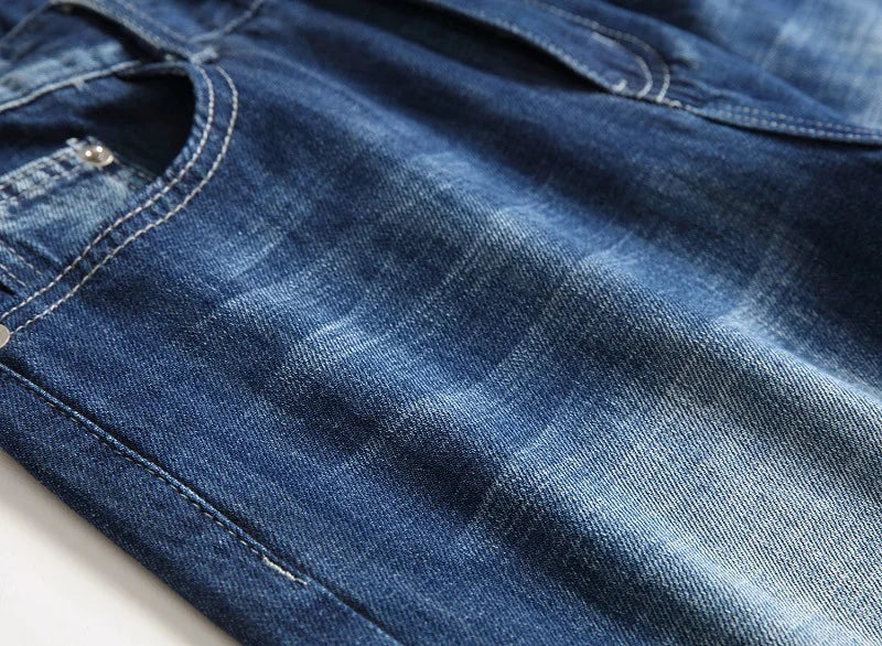 2024 New Men's Stretchy Short Jeans Fashion Casual Slim Fit High Quality Elastic Denim Shorts Male Brand Summer Clothes