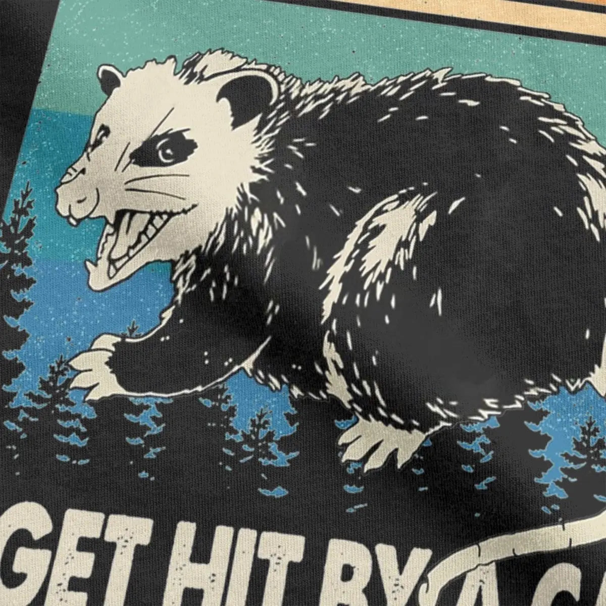 Opossum Let's Eat Trash & Get Hit By Car Apparel T-Shirts Men Women Novelty Cotton Summer Clothes