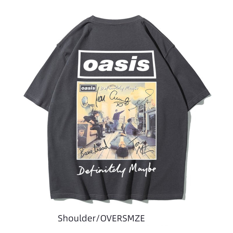 Heavy British Oasis Rock Half Sleeve T-shirt