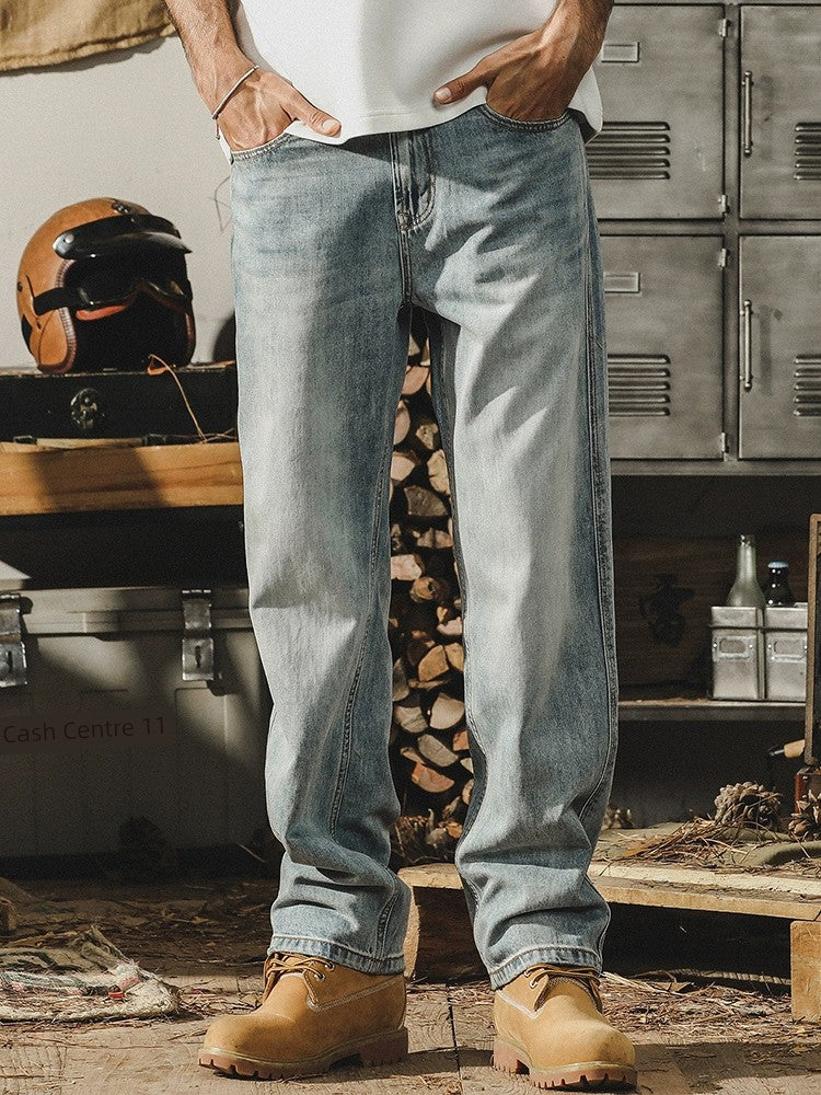 Jereno Environmental-Friendly Summer Drape Smooth Jeans