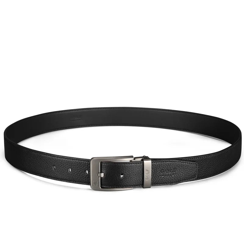 GOLF Belt Men's Genuine Leather Business Needle Buckle Pure Cowhide Men's Pants Belt Youth Belt Middle Youth Belt