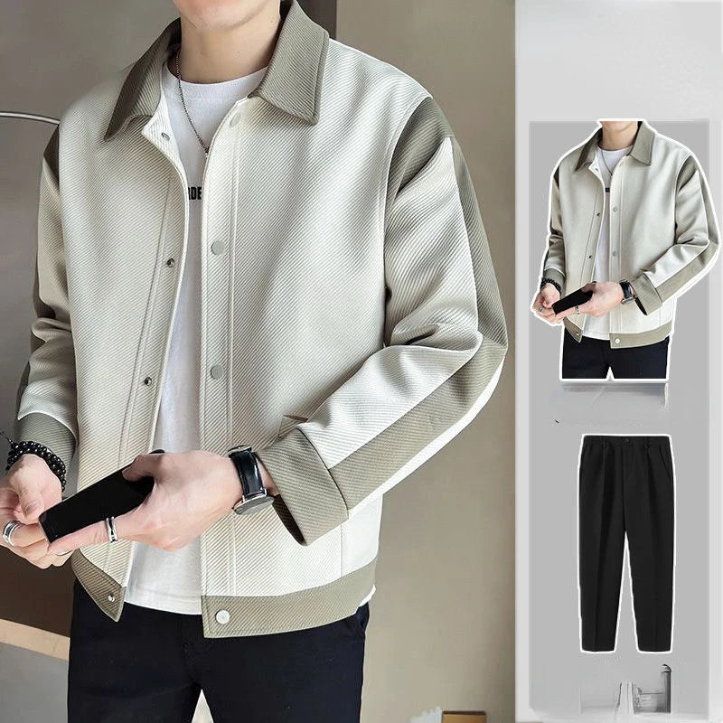 Autumn Men Casual Tracksuit New Male Joggers Set Outfit Jackets+Pants Two Piece Sets Hip Hop Street Running Sports Suit X150