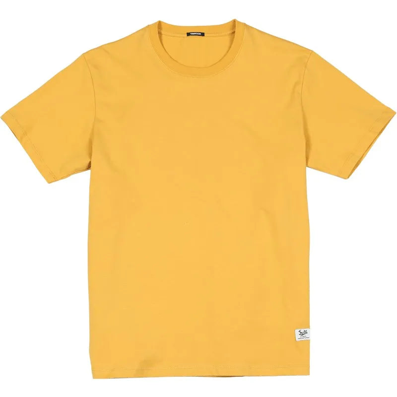SIMWOOD 2024 Summer New Solid T-shirt 100% Cotton  Compact-Siro Spinning O-neck Tops High Quality Plus Size Clothes SI980698