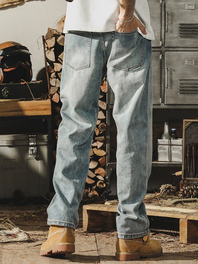 Jereno Environmental-Friendly Summer Drape Smooth Jeans