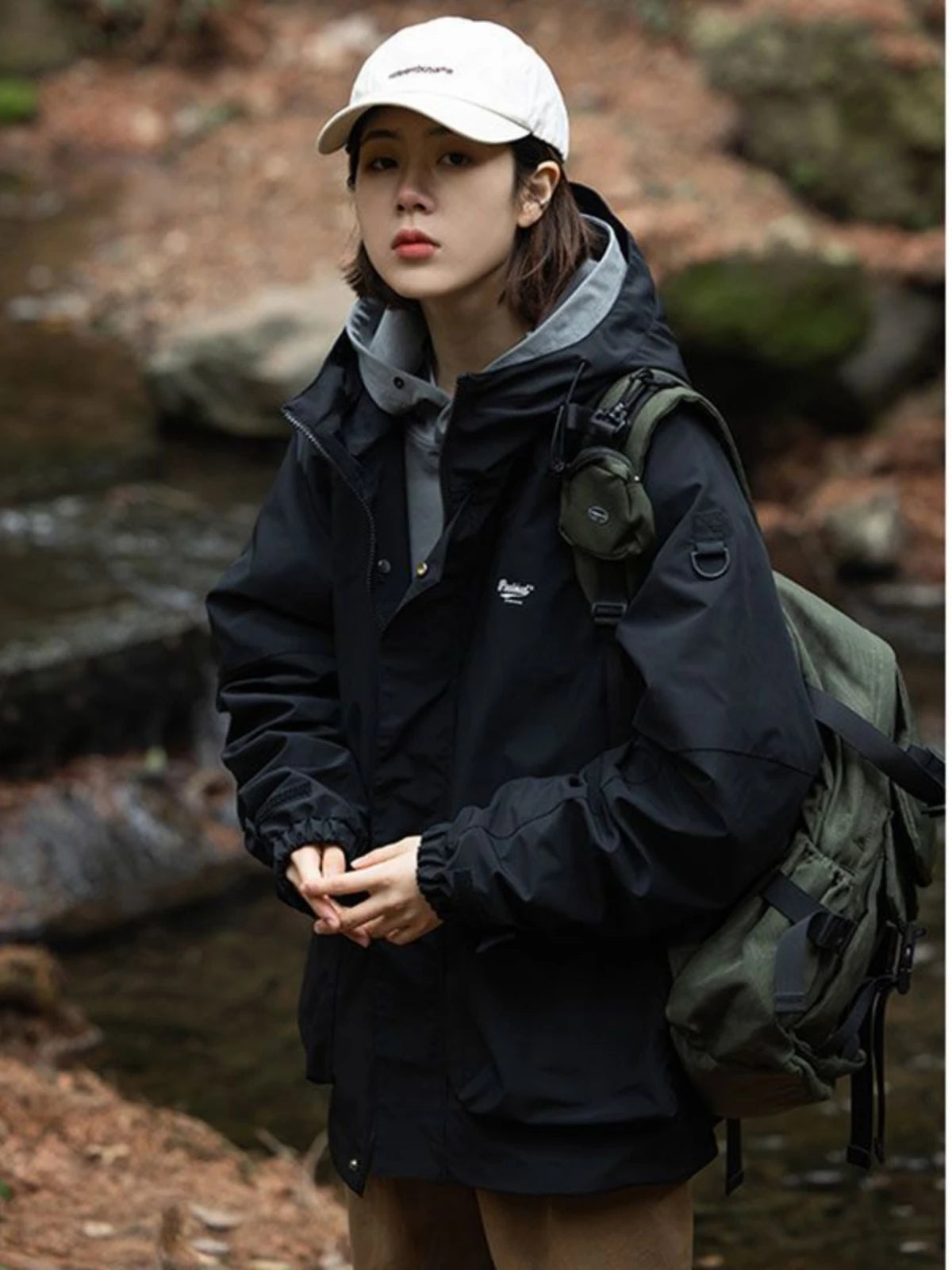 Long Sleeve Women's Jacket Sportswear Hooded Coat Multiple Pockets Casual Assault Suit Oversize Tops Outdoor Sports Clothes