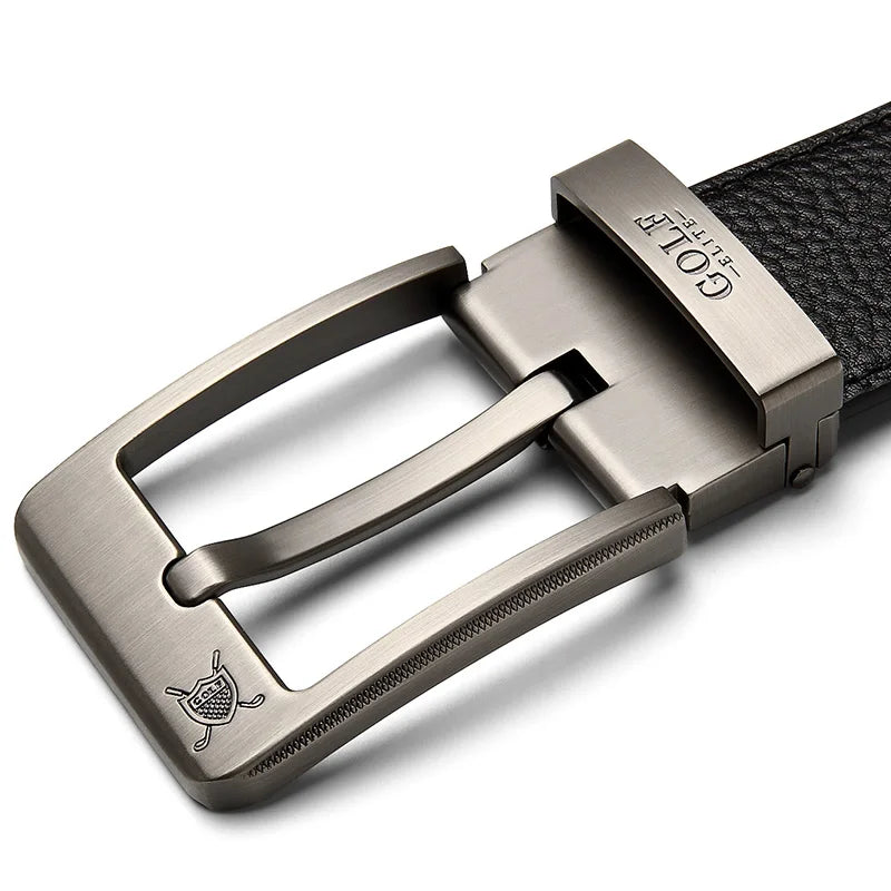 GOLF Belt Men's Genuine Leather Business Needle Buckle Pure Cowhide Men's Pants Belt Youth Belt Middle Youth Belt