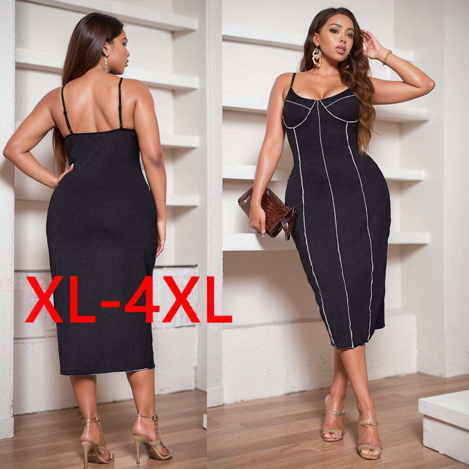 100.00kg Plus Size Ladies plus Size Women's Clothing Dress plus Big Size Fat Ladies Sexy Dresses