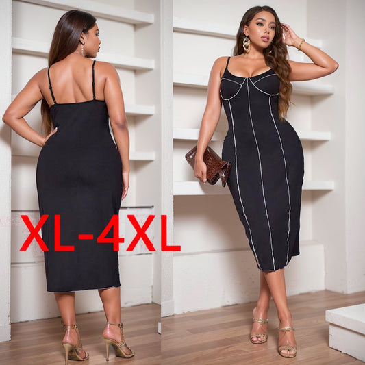 100.00kg Plus Size Ladies plus Size Women's Clothing Dress plus Big Size Fat Ladies Sexy Dresses