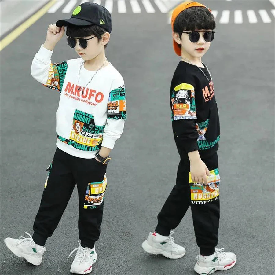 Children's wear suit spring autumn clothing Set boys clothes children Tracksuit long sleeved Toddler Kids sport Suit clothes Set