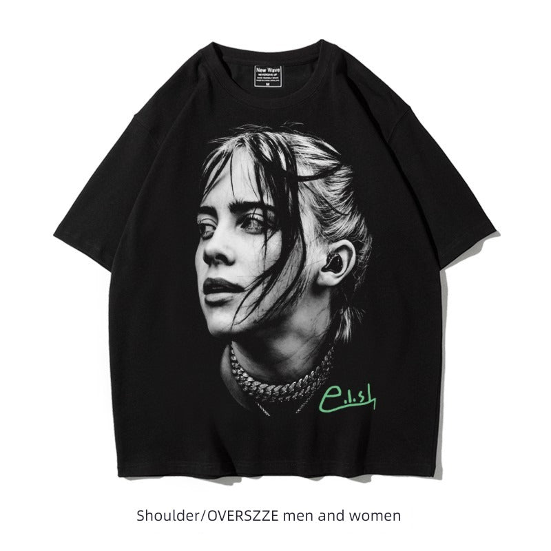 Fashion Brand Pear off-Shoulder Oversize Half Sleeve T-shirt