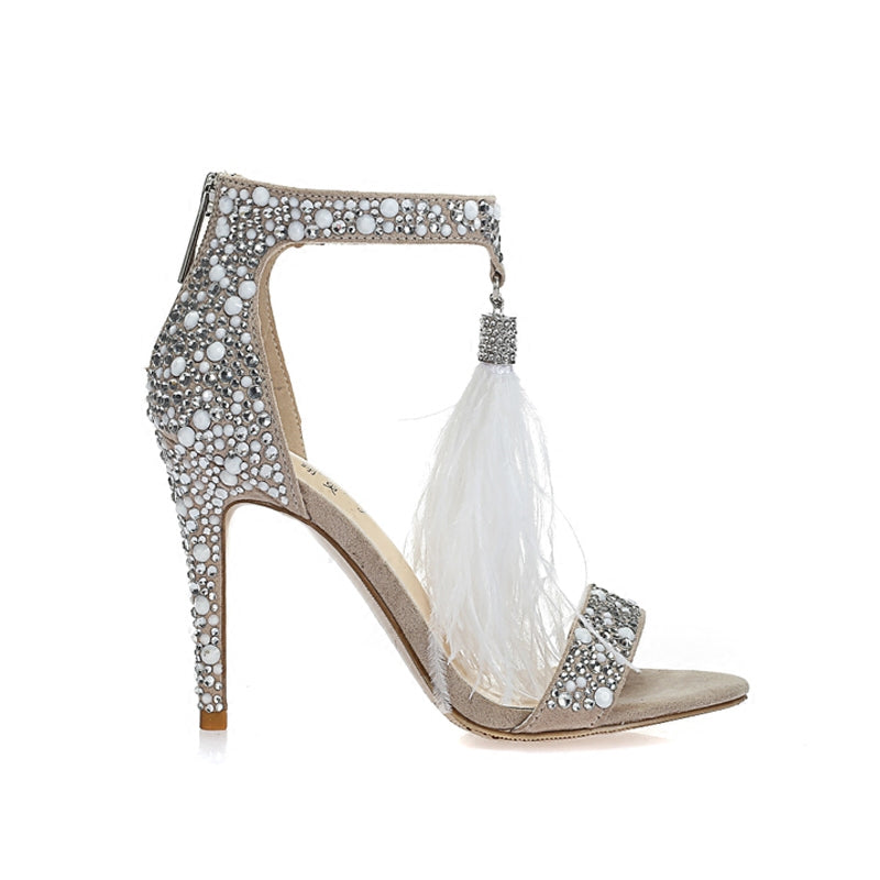 Tassel Stiletto Sexy Wedding Shoes Bridal Rhinestone