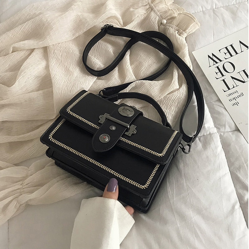 Elegant Female Casual Tote Bag 2023 Fashion New High Quality Pu Leather Women's Designer Handbag Rivet Shoulder Messenger Bags