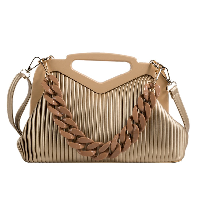 Luxury Brand Handbag Women Inverted Triangle Handle Leather Hand Pouch Classic Crossbody Bags For Women Tote Bag Lady Satchel