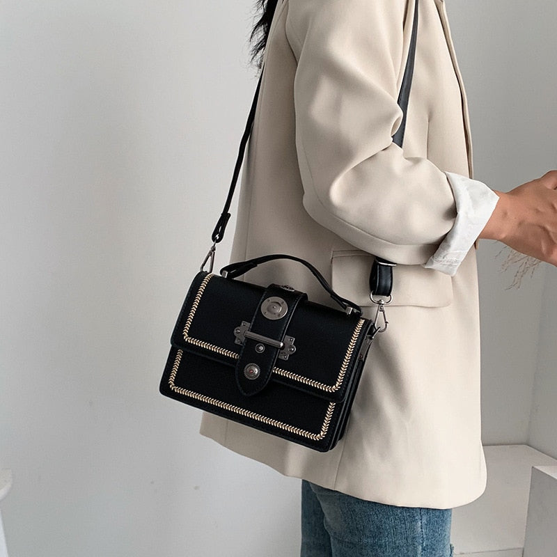 Elegant Female Casual Tote Bag 2023 Fashion New High Quality Pu Leather Women's Designer Handbag Rivet Shoulder Messenger Bags