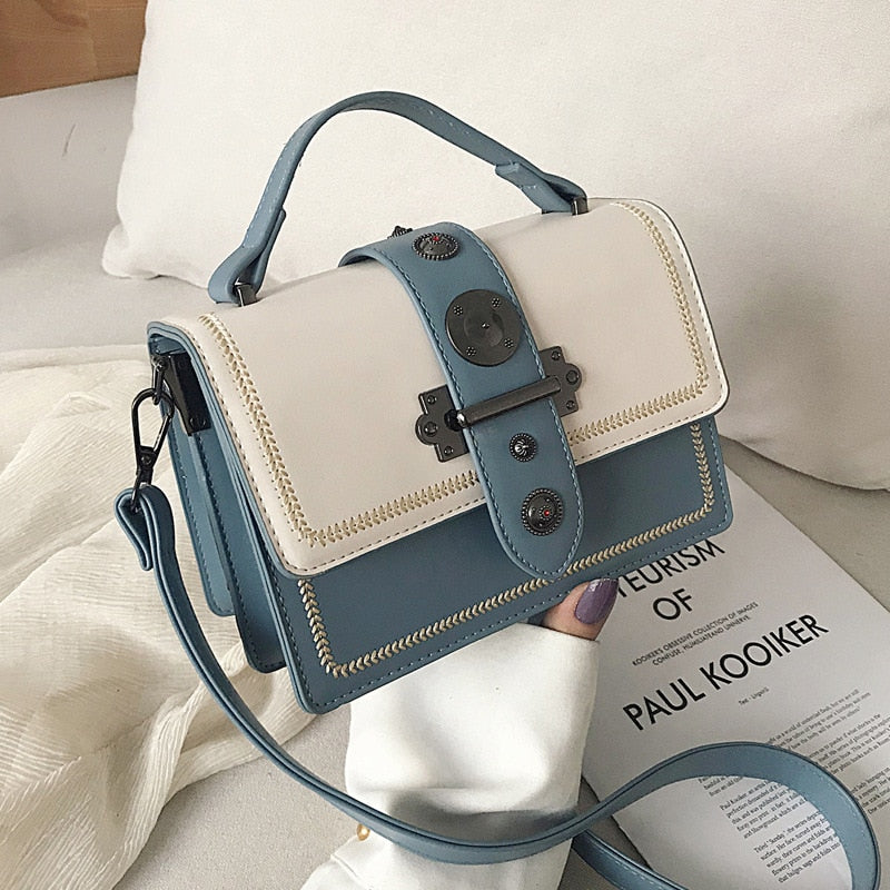Elegant Female Casual Tote Bag 2023 Fashion New High Quality Pu Leather Women's Designer Handbag Rivet Shoulder Messenger Bags