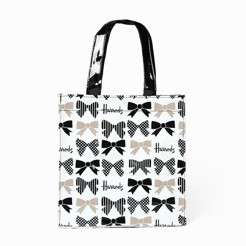 London Style PVC Reusable Shopping Purses Large Eco Friendly Flower Women's Tote Shopper Bag Summer Waterproof Beach Handbag