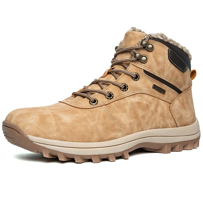 Winter Waterproof Men Boots Plush Super Warm Snow Boots for Men Sneakers Big Size 49 Men Ankle Boots Outdoor Shoes Botas Hombre