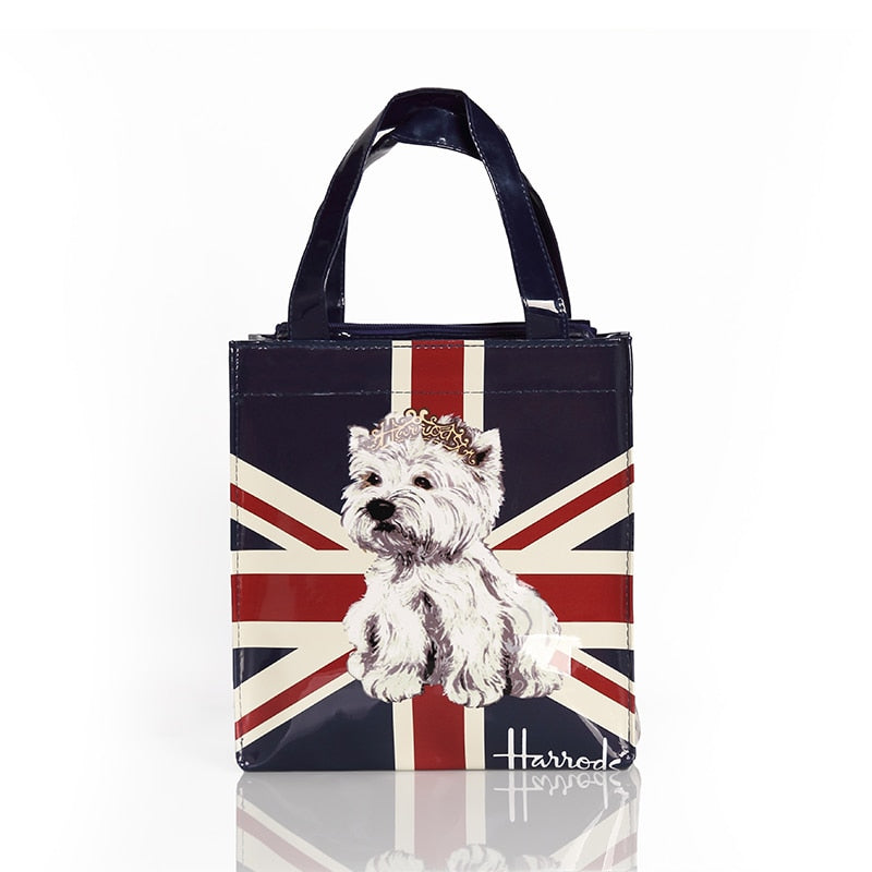 London Style PVC Reusable Shopping Purses Large Eco Friendly Flower Women's Tote Shopper Bag Summer Waterproof Beach Handbag
