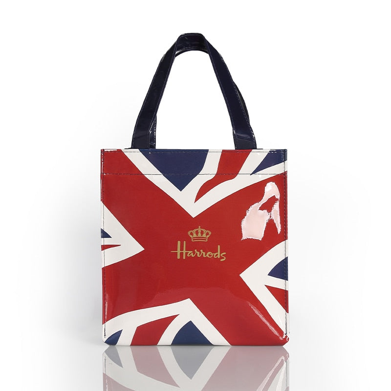 London Style PVC Reusable Shopping Purses Large Eco Friendly Flower Women's Tote Shopper Bag Summer Waterproof Beach Handbag