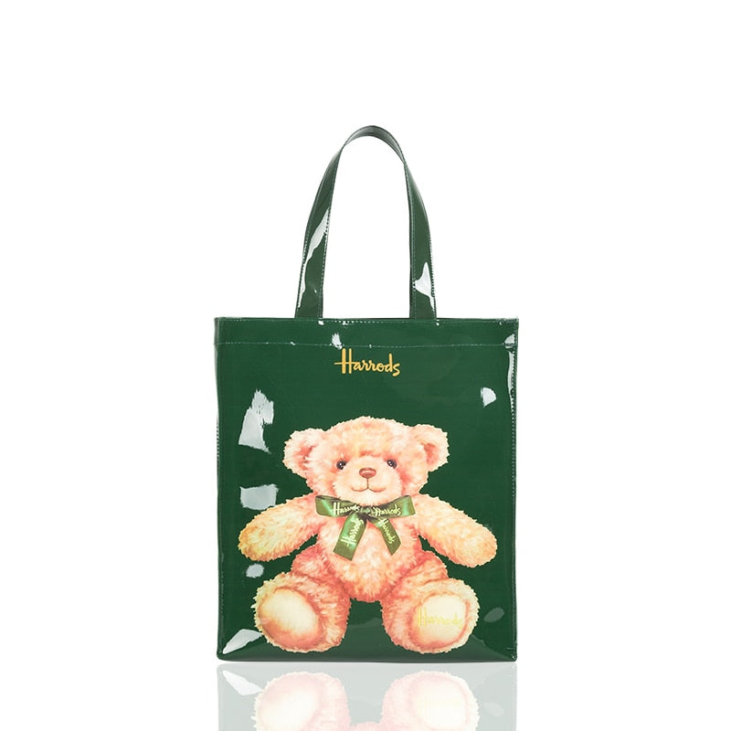 London Style PVC Reusable Shopping Purses Large Eco Friendly Flower Women's Tote Shopper Bag Summer Waterproof Beach Handbag
