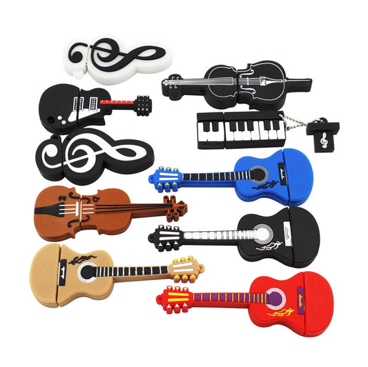 TEXT ME cartoon 64GB  cute Musical instrument  Guitar  violin Note  USB Flash Drive 4GB 8GB 16GB 32GB Pendrive USB 2.0 Usb stick