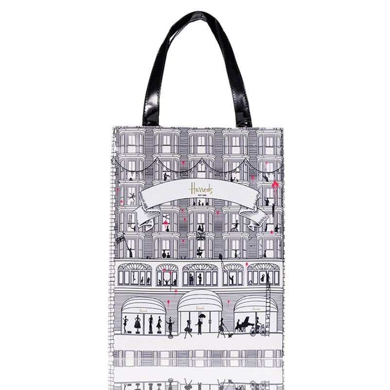 London Style PVC Reusable Shopping Purses Large Eco Friendly Flower Women's Tote Shopper Bag Summer Waterproof Beach Handbag